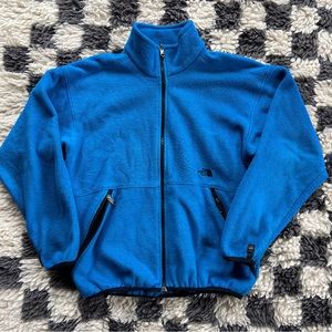Vintage The North Face bright blue zip up fleece